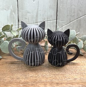 3D Printed, Modern Design Cat Statues - Etsy