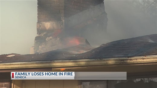 Seneca family displaced as afternoon fire destroys home