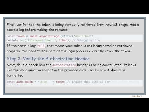 Resolving 401 Errors in React Native Expo on iOS