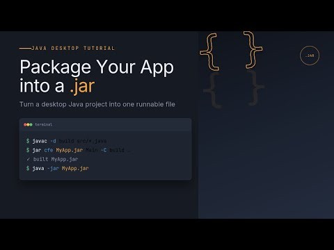 Convert a Desktop Java System into a Runnable JAR File