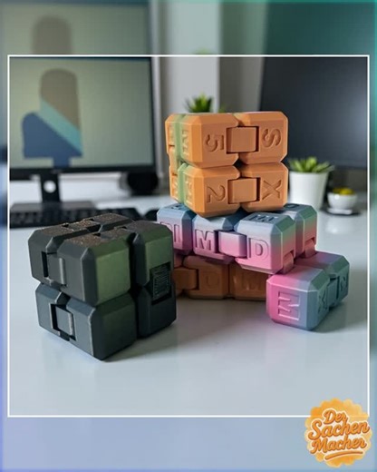 DerSachenMacher on Instagram: "Wenn das Leben dir Stress gibt, greif nach der Lösung! Der Infinity Cube Fidget bringt Fokus und Entspannung direkt auf deinen Schreibtisch. Er ist der perfekte Begleiter für hektische Tage oder ein durchdachtes Geschenk für alle, die neue Lieblingsspielzeuge schätzen. Bereit, die Ruhe inmitten des Chaos zu finden? ⭐🔗 Link in Bio! Klicke auf unser Profilbild! #StressWuerfel #würfel #StressAbbauen #InfinityCube #FidgetCube #Geschenkidee #WerkstattAlltag #3DDruck #D