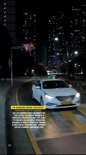 Young Beautiful Korean Girl Cough on Camera Smoking Cigarette