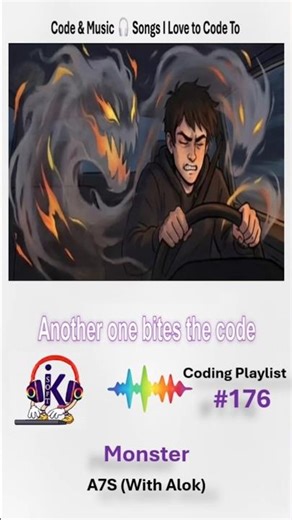 Coding Playlist #176 – [A7S - Monster (With Alok)] | #Shorts