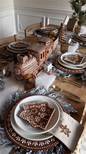 Pottery Barn on Instagram: "Spice up your table in the sweetest way possible with our Gingerbread Collection! Save up to 60% off tabletop during our Early Black Friday Sale—favorites are selling fast ❤️ 📹: @caroldemaurohome #mypotterybarn"