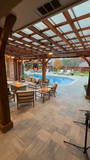 Holidays & SkyPoly Pergolas. 30x16 SkyPoly Pergola here in Dallas. 8x8 posts and 4x12 headers. SkyPoly Hercules Roof. Tinted color. ❤️🌲❤️🌲 We install our SkyPoly Roofs on new or old pergolas. We can also build you a SkyPoly Pergola. DM us, click the link in the bio, or text 972-342-1645 #pergola #patiocover #skypoly #pergoladesign #outdoorlivingspace #patiodesign #backyarddesign | Cover Your Pergola