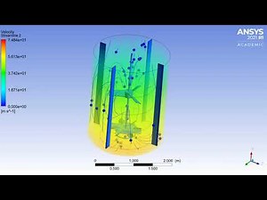 Water Tank with baffles, Impellers, Sparger | Sparging System | Eulerian Multiphase | Transient |