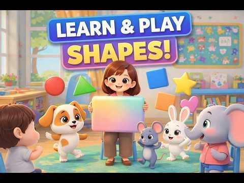 Learn Shapes for Kids 🔺 | Circle Square Triangle Song