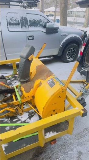 Yesterday: tractorToday: **Cub Cadet snowblower attachment ❄️Winter setup loading.#yardwork2do