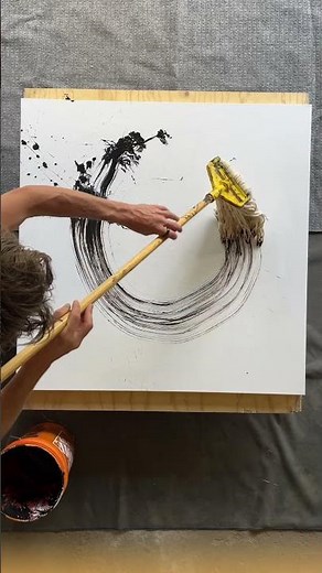 How To Paint with A Mop 🤯 FULL VIDEO | Easy way to make a $2,000 piece of art with a $58 budget