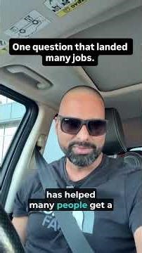 The one question that landed many jobs #askjai #interview