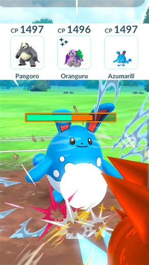 Azumarill 🌟 Oranguru 🔥 Pangoro 💥 || ‪@pokemongo‬ #shorts #pokemongame #pokemongo #ytshorts