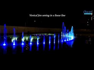 OASE | Fountain Technology - Effects - Vertical Jets Setting in a Linear Line