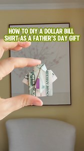 How to DIY a dollar bill shirt as a Father’s Day present#giftideas #easytutorial #howto #origami #dollar #money #shirt #fathersday #fathersdaygift | Pearbee2072