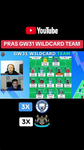 Pras goes through his game week 31 wildcard team and the reasons behind his picks. Watch the full video on my YouTube channel 👍🏼 #FPL #fpltips #fantasypremierleague #wildcard