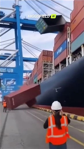 Massive port fail caught on camera.