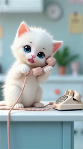 Mom… Am I Really Cute? 🥺📞 | Cutest Kitten Call Ever! #cat