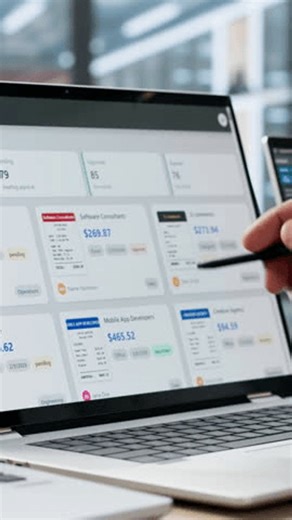 clip-4020175797-using-expense-management-tacking-reporting-software