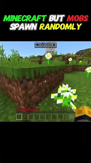Minecraft but Mobs spawn randomly ☠️#minecraft