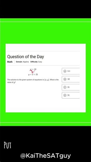 SAT Math Basics: How to Solve A System of Equations (Digital SAT Algebra)