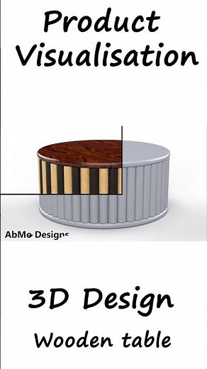 Wooden Table Design 🪑 Circular 3D Model & Visualization