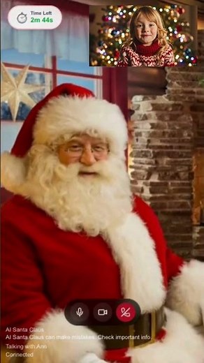 Magical call with Santa Clause who is real time talking with kid