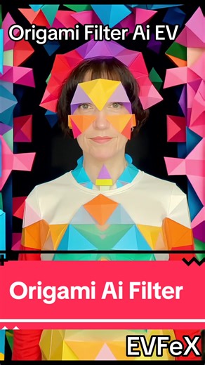 New origami AI filter will transfer your photos into a stop motion AI video. Triangles of origami paper will surround your photo and transfer you into an origami world #AIFilter #AIFilter2026 #OrigamiFilter.