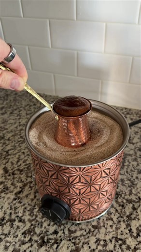 Making coffee with sand