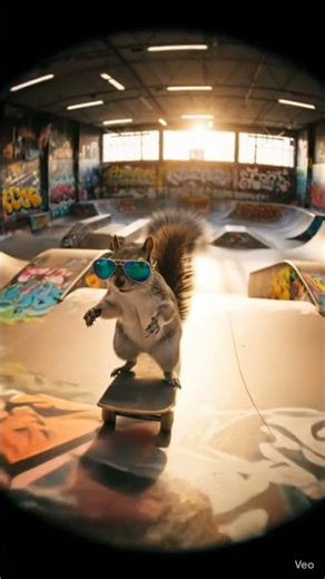 Cool Squirrel Skating 😎🐿️ | Funny Cartoon Short