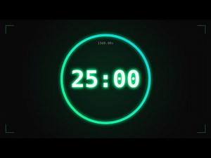 25 Minute Countdown Timer – SILENT – 4K - 60FPS