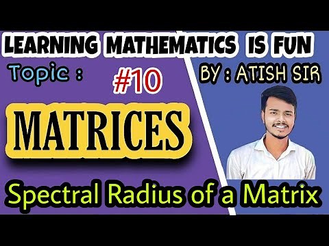 #SpectralRadius of a matrix
