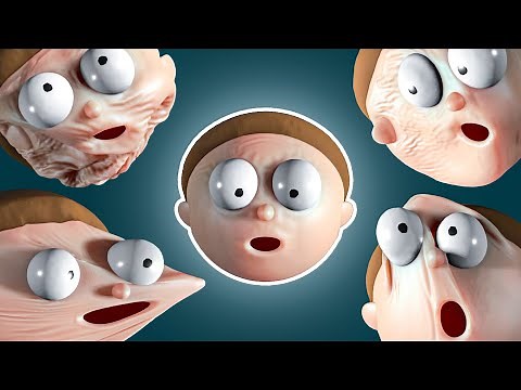 3D Morty face with funny elastic