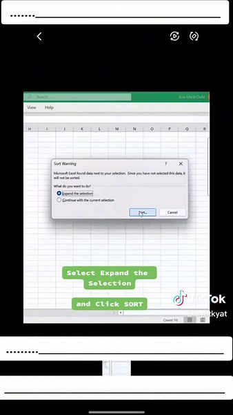 Alphabetical Order in Excel #fyp#exceltips #excel #learnexcelontiktok @nclumibao