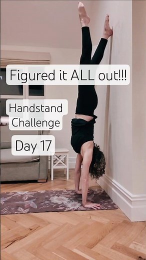 Day 17 Press Handstand Challenge – Upper Back Shrug, Fingertip Control & Lower Abs #YogaShorts #yoga