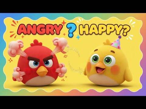 Angry Bird Learns to Smile 🐦💥 | Funny Moral Rhyme for Kids | 3D Cartoon Nursery Story
