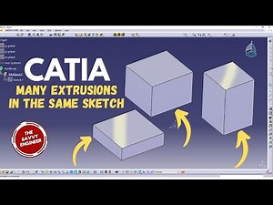 CATIA | How to Create Many Extrusions in the Same Sketch