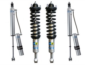 Bilstein 6112 Strut & Spring Assembled + Rear 5160 Reservoir Shocks Set for 2016-2023 Toyota Tacoma 4WD