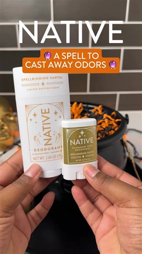 🔮 Brewed with only 8 ingredients for 72HR Odor Protection 💫 Unleash the magic of clean with Native's limited-edition Spellbinding Santal 🧙 Available only on our site 🪄👻 | Native