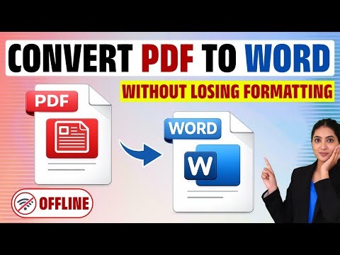 Convert PDF to Word Offline Without Losing Formatting (No File Upload Needed) #pdftoword