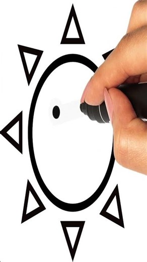 How to Draw a Smiling Sun 🌞 | Easy Drawing for Kids | Step-by-Step #sun #drawing #kidsdrawing