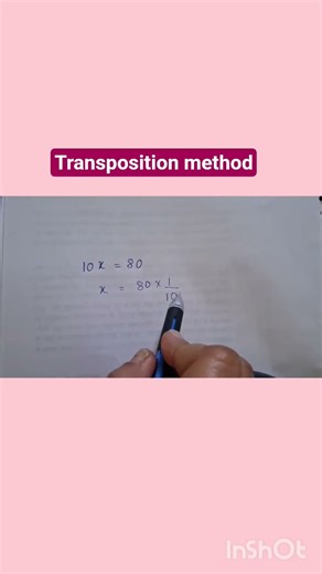 Transposition method #transposition #maths #mathstricks #shorts #ytshorts