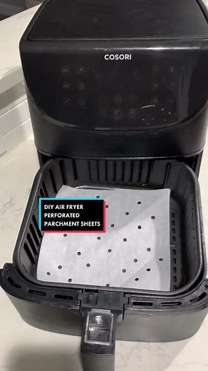 DIY Air Fryer Perforated Parchment Sheets