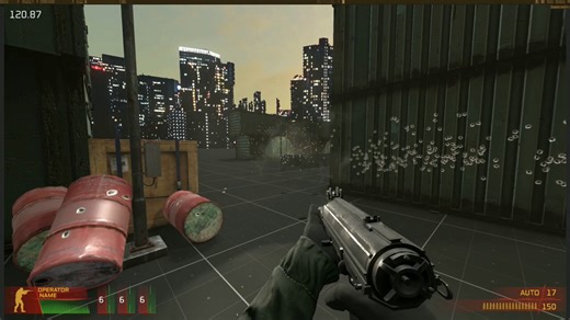 Finished animating the Calico M950, made it as a full-auto 50 round, 1300RPM secondary weapon