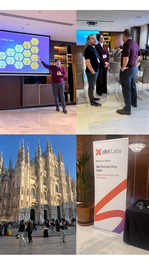 🇮🇹 Revolt BI at @dbt_labs Partner Day in Milan Yesterday we joined dbt Partner Day in Milan — continuing our long-standing partnership and staying ahead of what’s next in analytics engineering. Key highlights: 🔸 dbt’s momentum keeps growing — 80,000 companies, 5,400 platform customers, and one of the strongest data communities worldwide. 🔸 Enterprises are already unlocking massive capabilities From banks running AI-powered data interfaces, to pharma companies unifying cross-platform data wit