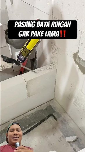 How to install lightweight brick walls using Hebel glue #shorts #diy #bataringan #lembataringan #...