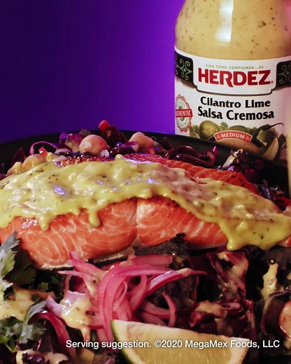 30K views · 248 reactions | Salmon 綾 ft. NEW Cilantro Lime Salsa Cremosa. It’s zesty. It’s smooth〰️. It’s Mexican. MEXICAN IS HERDEZ®  | Herdez Brand | Facebook