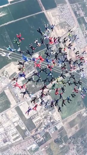 30K views · 723 reactions | A group of daredevils jumped out of an aircraft to harness the power of the wind and air currents to create various patterns and moves in midair among the clouds. Their actions were continually monitored under professional guidance using the latest equipment and safety measures. #FunChina #SharedFuture10Years | China Plus Culture | Facebook