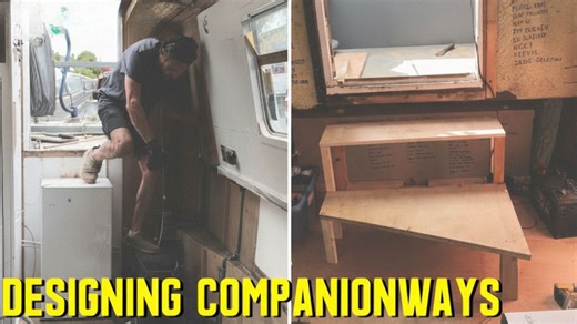 Working out companionways into a narrowboat