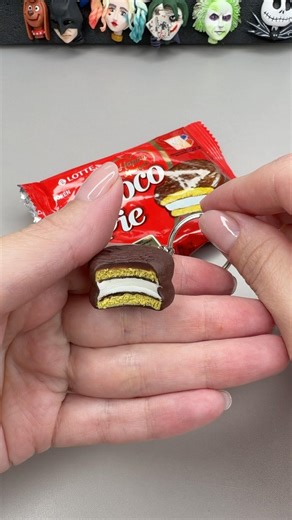 Choco Pie made from polymer clay 🍫