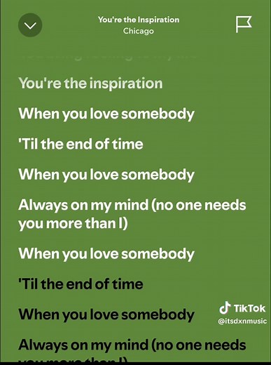 You're the Inspiration Lyrics and Full Song on Spotify