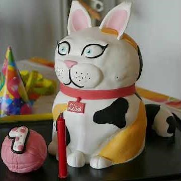 Tortenidee V ~ Cat Cake ~ Katze Torte, 3D Motivtorte aus Fondant